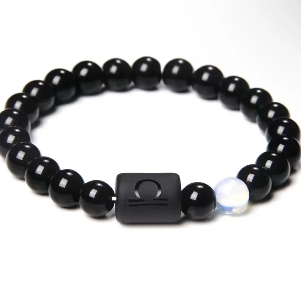 Libra bracelet, design on both sides, constellation stretch bracelet, zodiac - Picture 2 of 2